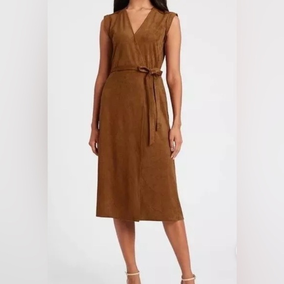 Banana Republic Dresses & Skirts - Banana Republic vegan suede wrap dress
